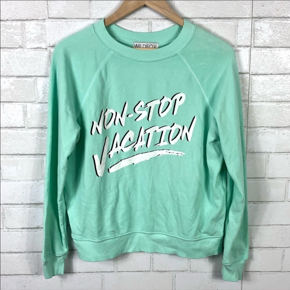 WILDFOX Non-Stop Vacation Sommers Sweater LG NWT - Picture 2 of 9